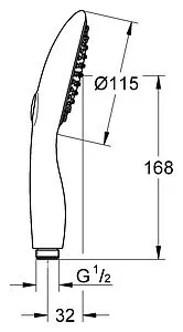 Душевая система без смесителя Grohe Power&Soul хром 27911000, 3