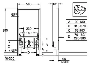 Инсталляция для биде Grohe Rapid SL 38545000 Инсталляция для биде Grohe Rapid SL 38545000, 2