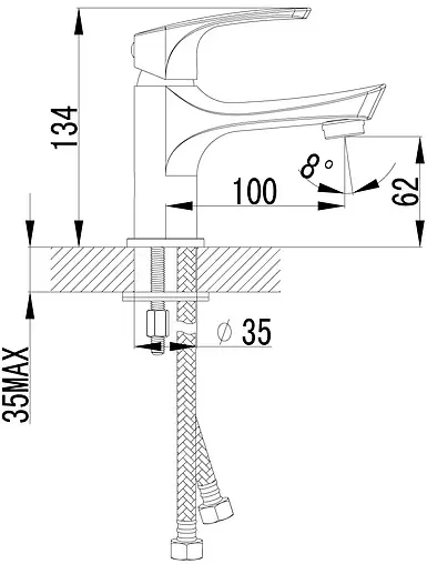 Смеситель для раковины Lemark plus Shape хром LM1706C Смеситель для раковины Lemark plus Shape хром LM1706C