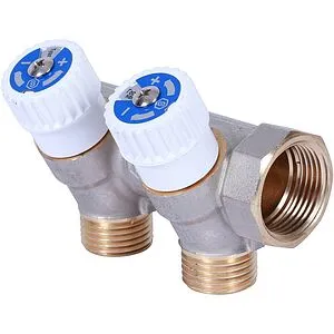 Коллектор регулирующий проходной 2 отвода ¾"в/н x ½"н Stout SMB 6852 341202 Коллектор регулирующий проходной 2 отвода ¾"в/н x ½"н Stout SMB 6852 341202, 5