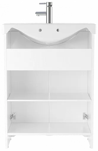 Тумба под умывальник напольный Домино Rich 60 белое дерево DR6016T