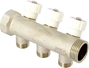 Коллектор регулирующий проходной 3 отвода 1&quot;в/н x ½&quot;к Uni-fitt 404N4230, 5