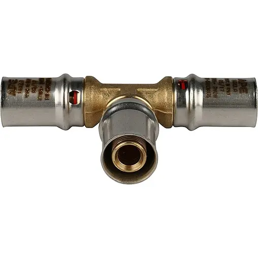 Тройник пресс соединительный 16мм x 16мм x 16мм Stout SFP-0006-161616