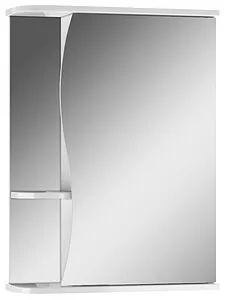 Шкаф-зеркало Айсберг Волна 1-50 R белый DA1031HZ, 1