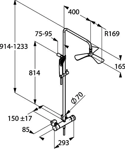 Душевая система с термостатом для душа Kludi Fizz хром 6709505-00