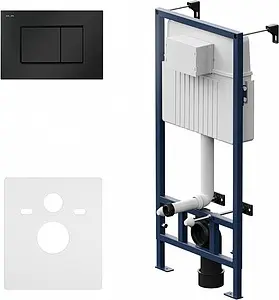 Инсталляция для подвесного унитаза Set 4 в 1 Am.Pm ProC I012707.0238 с кнопкой черный матовый Инсталляция для подвесного унитаза Set 4 в 1 Am.Pm ProC I012707.0238 с кнопкой черный матовый, 1