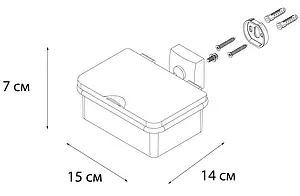 Держатель для ватных дисков Fixsen Kvadro белый/хром FX-61318, 3
