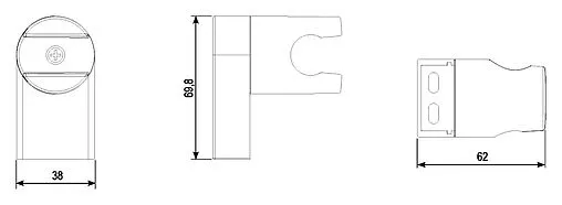 Держатель ручного душа Ravak Chrome 611.00 хром X07P011
