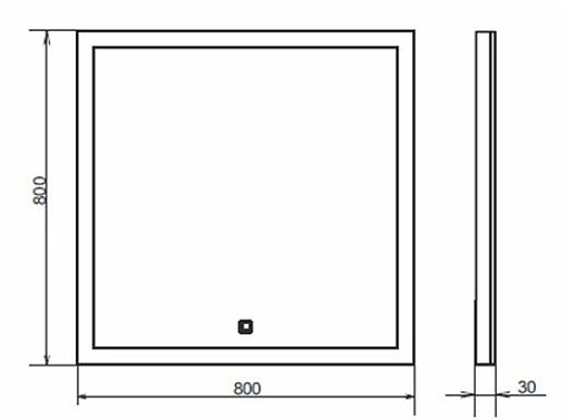 Зеркало с подсветкой Comforty Гиацинт 80 00-00001281CF