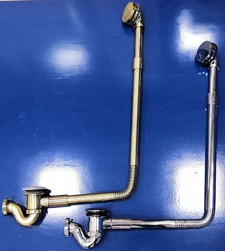 Слив-перелив для ванны хром