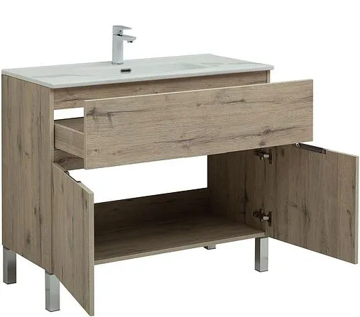 Тумба под умывальник напольная Aquanet Алвита New 70 белый матовый 00303901