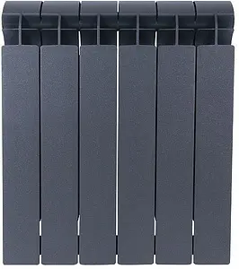 Радиатор биметаллический 6 секций Global Style Plus 500 черный Радиатор биметаллический 6 секций Global Style Plus 500 черный, 2