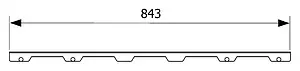 Решетка для лотка угловая 843мм TECEdrainline Steel II 610982 Решетка для лотка угловая 843мм TECEdrainline Steel II 610982, 2