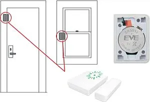 Датчик открытия дверей и окон Salus SMART HOME белый OS600 Датчик открытия дверей и окон Salus SMART HOME белый OS600, 3