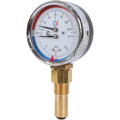 Термоманометр радиальный Росма ТМТБ-31Р.1 80мм 4 бар 120°С гильза 46мм ½&quot; 00000002328