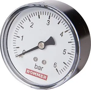 Манометр аксиальный Rommer 63 мм 6 бар ¼&quot; RIM-0009-630608, 3