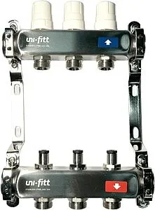 Группа коллекторная без расходомеров 2 отвода 1&quot;в/в x ¾&quot;ек Uni-fitt OPTIMAL 451B4302.RU, 1