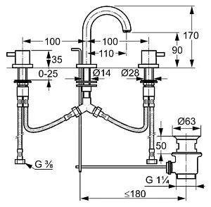 Смеситель для раковины Kludi Bozz хром 383910576 Смеситель для раковины Kludi Bozz хром 383910576, 2