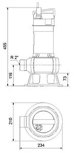 Насос дренажный Q=21м³/ч H=13м Grundfos UNILIFT AP35B.508.1V 96468193, 3