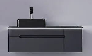 Тумба-умывальник подвесная Jorno Shine 120 антрацит Shi.01.120/P/A+ Тумба-умывальник подвесная Jorno Shine 120 антрацит Shi.01.120/P/A+, 3