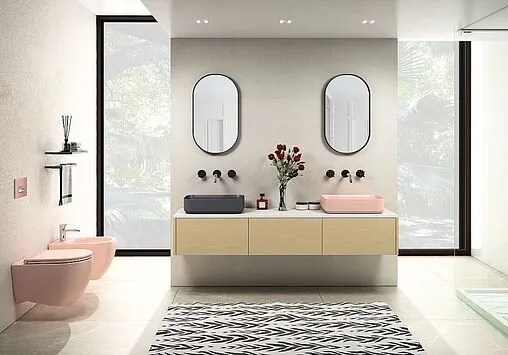 Унитаз подвесной безободковый ISVEA Infinity Vortex лососевый 10NF02003-2S