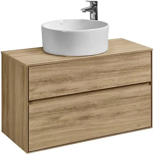 Тумба-умывальник подвесная Aquaton Либерти 100 дуб эльвезия 1A2796K2LYC70