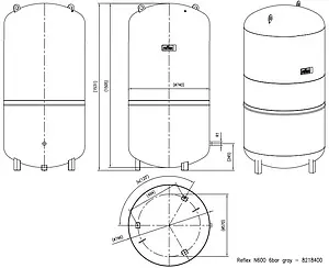 Расширительный бак Reflex N 600л 6 бар 8218400 Расширительный бак Reflex N 600л 6 бар 8218400, 2