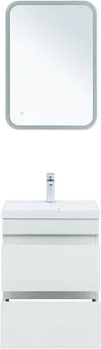 Тумба-умывальник подвесная Aquanet Нота New 50 белый глянец 00335416+00284237