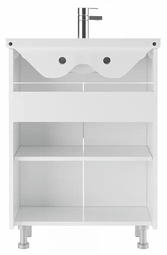 Тумба-умывальник напольная Айсберг Стандарт 60 белый DA2403T+4607152361513