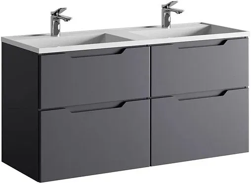 Тумба под умывальник подвесная Raval Wector 120 антрацит Wct.01.120/P/A/MD