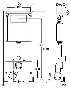 Инсталляция для подвесного унитаза Viega Eco 8180.26 606688, 2