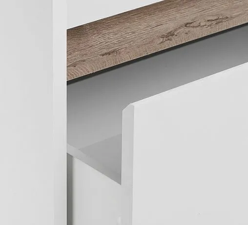 Тумба-умывальник подвесная Aquaton Марти 55 белый/ясень шимо 1A2632K0MY010