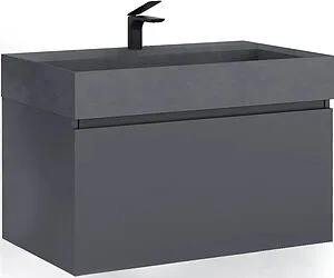 Тумба-умывальник подвесная Raval Facet 80 антрацит Fac.01.80/P/A/RLFac.08.80/Bet/RL Тумба-умывальник подвесная Raval Facet 80 антрацит Fac.01.80/P/A/RLFac.08.80/Bet/RL, 1