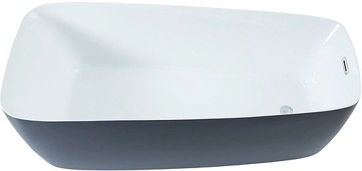 Ванна акриловая отдельностоящая Aquanet Family Trend 170x78 Gloss Finish белый/панель Black matte 90778-GW-MB