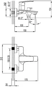 Смеситель для ванны SMARTsant Онли хром SM313503AA(A) Смеситель для ванны SMARTsant Онли хром SM313503AA(A), 2