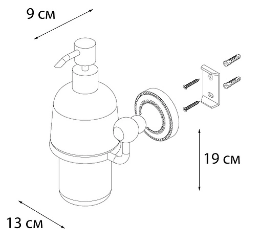 Дозатор для жидкого мыла Fixsen Style хром/белый FX-41112