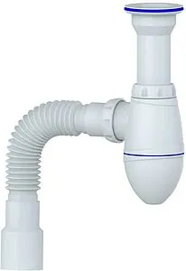 Сифон бутылочный для раковины Unicorn белый A120Р, 1