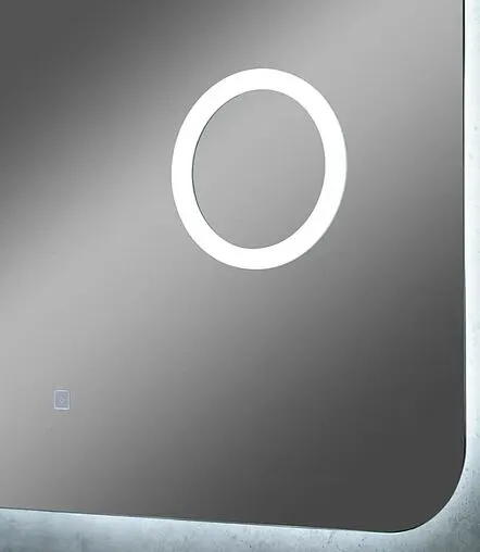 Зеркало с подсветкой Continent Elegant Led 91.5x68.5 с линзой белый ЗЛП700