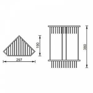 Полка Aquanet хром 8191 Полка Aquanet хром 8191, 2