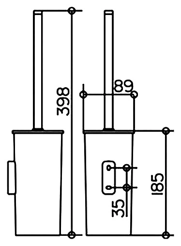 Ёршик для унитаза Keuco Collection Moll белый/хром 12764010100