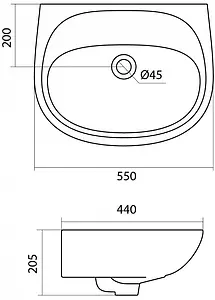 Раковина Santek Бриз 55 белый 1WH110457, 2