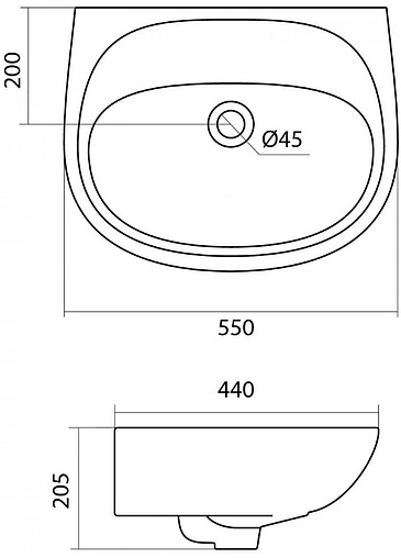 Раковина Santek Бриз 55 белый 1WH110457