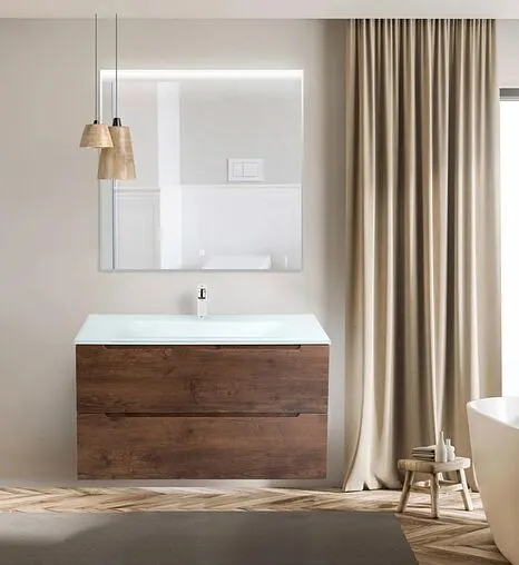 Зеркало с подсветкой BelBagno UNO 90x80 сатин SPC-UNO-900-800-TCH Зеркало с подсветкой BelBagno UNO 90x80 сатин SPC-UNO-900-800-TCH