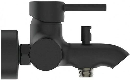 Смеситель для ванны Ideal Standard Ceraline чёрный матовый/хром BC199XG