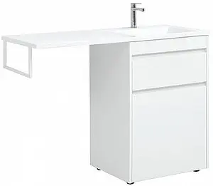 Тумба-умывальник напольная над стиральной машиной Aquanet Токио 120 R белый 00239290+00235500, 1