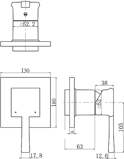 Смеситель для душа скрытого монтажа BelBagno Mille хром MIL-BDM-CRM