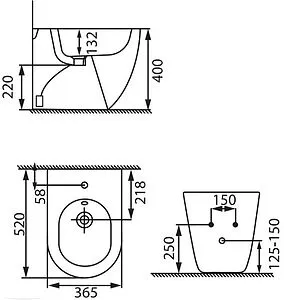 Биде напольное Allen Brau Reality антрацит 4.32005.AN Биде напольное Allen Brau Reality антрацит 4.32005.AN, 2