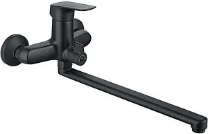 Смеситель для ванны с длинным изливом Aquatek чёрный матовый AQ1042MB Смеситель для ванны с длинным изливом Aquatek чёрный матовый AQ1042MB, 1