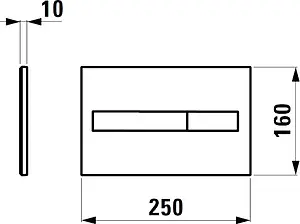 Клавиша смыва для унитаза Laufen Lis AW1 8.9566.1.000.000.1 белый глянцевый, 2