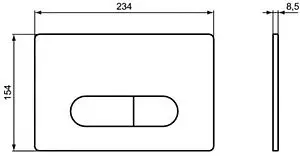 Комплект 5 в 1 Ideal Standard Connect Air AquaBlade R031001 с кнопкой R0115AA хром глянцевый Комплект 5 в 1 Ideal Standard Connect Air AquaBlade R031001 с кнопкой R0115AA хром глянцевый, 5